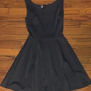 Vibe Gray Charcoal Sleeveless Skater Dress Small